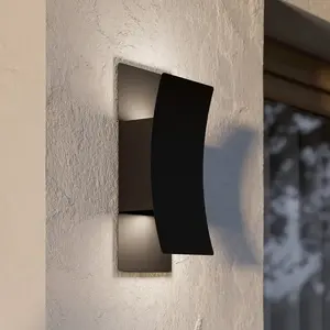 Comparateur de prix : EGLO Applique d'extérieur LED Verdolino, noir, hauteur 28 cm, métal
