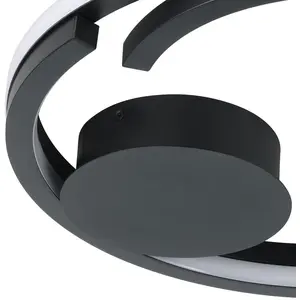 EGLO Plafonnier Mezzomonte Noir - 901821 pas cher