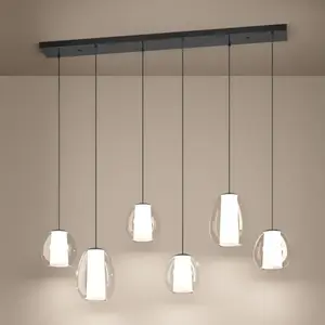 Suspension LED Stars of Light Menorca nickel 143 cm à 6 lampes CCT pas cher