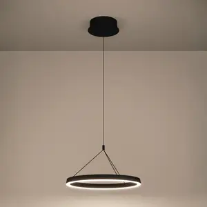 Suspension LED Stars of Light Canyamel noire Ø 55 cm CCT
