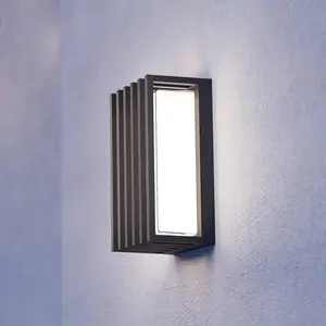 Comparateur de prix : EGLO Applique d'extérieur LED Genovese, noir, hauteur 24 cm, métal