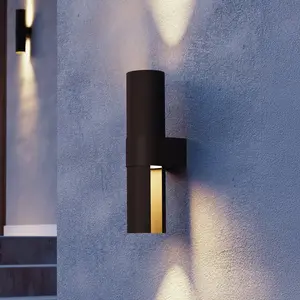 EGLO Applique d'extérieur LED Montelauro, noir, hauteur 32 cm, métalVendu parluminaire