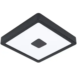 Comparateur de prix : EGLO Plafonnier d'extérieur LED Iphias 2, 21x21 cm, noir