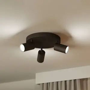 Comparateur de prix : EGLO Spot de plafond régletteplaf métal noir telimbela-z gu10 3x4,9w