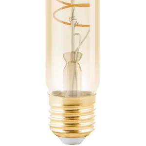 Comparateur de prix : EGLO Ampoule tubulaire LED E27 4W T30 1.600K filament ambre