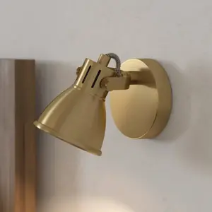 Comparateur de prix : EGLO Spot mural Seras, laiton brossé or, 1 lampe