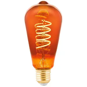 Comparateur de prix : EGLO Ampoule LED ST64 E27 4 W 2 000 K filament cuivré