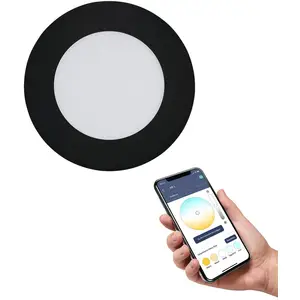 Comparateur de prix : EGLO connect Fueva-Z luminaire encastrable 12cm, noir