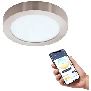 EGLO connect Fueva-Z Plafonnier, Ø 21cm nickelVendu paramazon