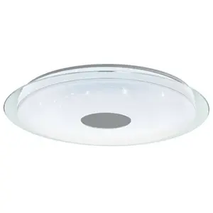 Comparateur de prix : EGLO Plafonnier plastique blanc lanciano-z led int 4x11,2w