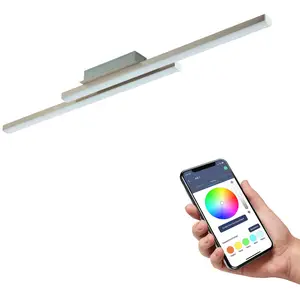 Comparateur de prix : EGLO connect Fraioli-Z plafonnier LED nickel mat