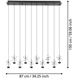 Eglo PIANOPOLI 2 Suspension LED, 390278, pas cher