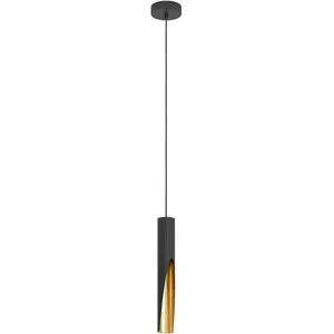 Comparateur de prix : EGLO Suspension LED Barbotto en noir/doré, à 1 lampe