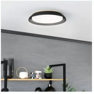 EGLO Plafonnier plastique noir penjamo 1 led int 1x20w pas cher