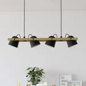 Comparateur de prix : EGLO connect Plafonnier LED Hornwood-Z, 4 lampes, noir