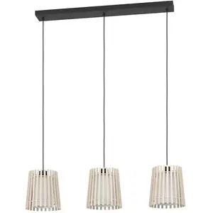 Comparateur de prix : EGLO Suspension Fattoria doubles abat-jour, à 3 lampes