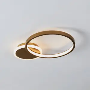 Comparateur de prix : EGLO Plafonnier LED Gafares, or, aluminium, 41 cm Télécommande CCT
