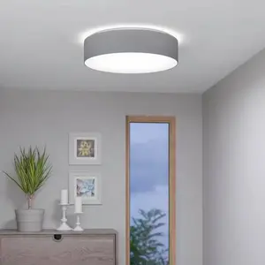 Comparateur de prix : EGLO Plafonnier led romao z dimmable en tissu gris d57cm