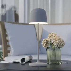 Comparateur de prix : EGLO Lampe de table LED Mannera, batterie, grise