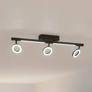 Comparateur de prix : EGLO Spot de plafond régletteplaf métal noir cardillio 2 led int 2x3,2w