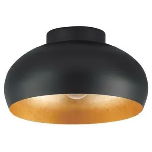 Eglo - Plafonnier mogano2 e27 1x40w black gold-900554 pas cher