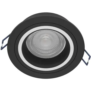 Eglo connect.z Spot LED encastrable Carosso-Z, lampe encastrée ZigBee, contrôlable par appli et commande vocale Alexa, blanc chaud   froid, RVB, dimmable, aluminium noir mat, Ø 9,3 cmVendu parluminaire