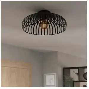 Comparateur de prix : EGLO Mogano 3 plafonnier, abat-jour cage, Ø43 cm