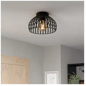 Comparateur de prix : EGLO Mogano 3 plafonnier, abat-jour cage, Ø28 cm