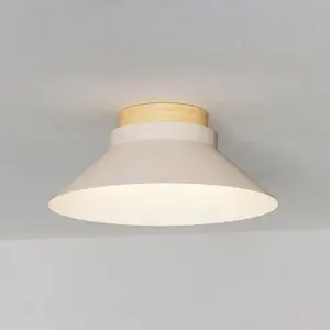 Comparateur de prix : EGLO Plafonnier Moharras, sable avec détail en bois