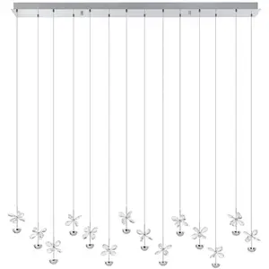 EGLO Stars Of Light Suspension LED Pianopoli chrome, L. 140cmVendu parluminaire