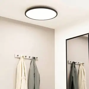 Comparateur de prix : EGLO Plafonnier métal noir sarsina-z led int 1x41w