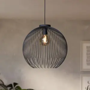 Lustre Eglo 901002 VENEZUELA 3xE27 40 W noir pas cher