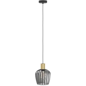 Comparateur de prix : EGLO Suspension D. 20 cm EMPOLI Noire et laiton