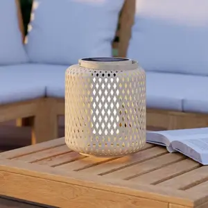 Comparateur de prix : EGLO Lanterne LED solaire Marliano, bois clair, bois