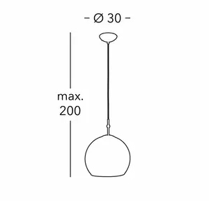 KOLARZ Suspension Luna, Ø 30 cm, multicolore, métal/verreVendu parluminaire