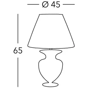 Comparateur de prix : KOLARZ Lampe de table Anfora, crème, hauteur 65 cm, verre