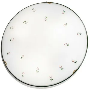 austrolux KOLARZ Plafonnier Nonna, Ø 40 cm, Streublume rose, verre pas cher