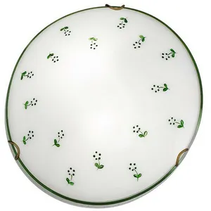 austrolux KOLARZ Plafonnier Nonna, Ø 30 cm, vert diffuseur, verre pas cher
