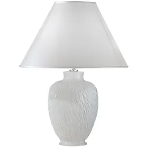 austrolux Kolarz - chiara - Lampe de table Lifestyle Fabric Tapered Shade Blanc, 1x E27 pas cher