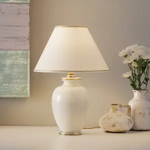austrolux KOLARZ Giardino Craclee lampe à poser, crème 30 cm pas cher
