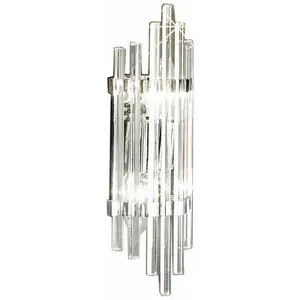 KOLARZ Applique murale Ontario, transparent/chromé, hauteur 31 cm, verre pas cher