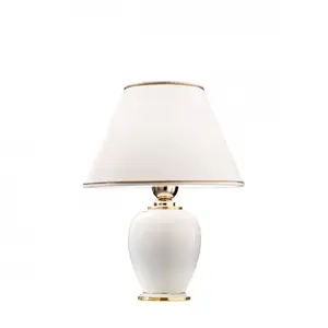Austrolux Lampe à poser Giardino Avorio, 25 cm, céramique, blanc pas cher
