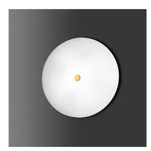 Kolarz - centro - Plafonnier encastré simple en verre design or poli, 2x E14