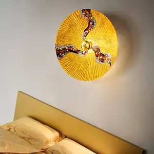Kolarz Applique murale design LUNA Or 24 Carats 1 ampoule Diamètre 62 Cm Or KissVendu parluminaire