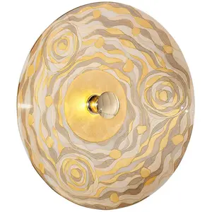 austrolux KOLARZ Applique murale Luna, crème, Ø 62 cm, verre/métalVendu parluminaire