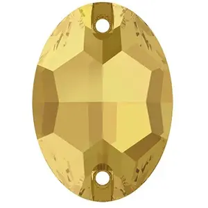 Cristaux de Swarovski Pierre à coudre ovale 3210 - 16 mm - Crystal Metallic SunshineVendu parscrapmalin