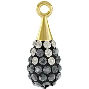Cristaux de Swarovski Pendentif pavé goutte doré 67563 - 14 mm - Crystal Silver Night