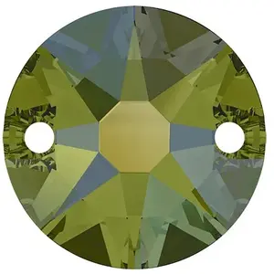 Cristaux de Swarovski Pierre à coudre ronde Xirius 3288 - 8 mm - Crystal Iridescent GreenVendu parscrapmalin