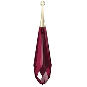 Cristaux de Swarovski Pendentif Pure Drop doré 6532 - 44 mm - Ruby