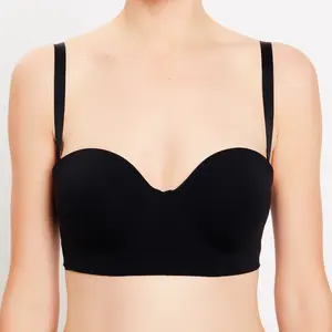 Wolford - Haut de maillot de bain bandeau Seamless noir T.S/D pas cher